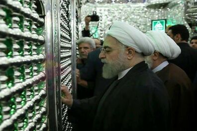 روحانی به زیارت حرم ائمه اطهار رفت