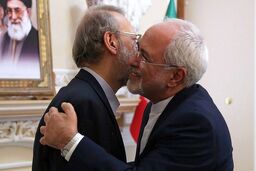 دیدار ظریف و لاریجانی در ساختمان وزارت امورخارجه