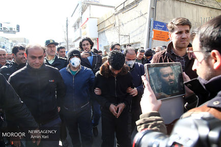 بازسازی صحنه جرم متهم تخریب اموال شهروندان