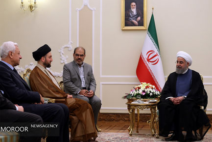 دیدار سید عمار حکیم با حسن روحانی