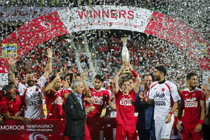 جشن قهرمانی پرسپولیس در سوپرجام فوتبال
