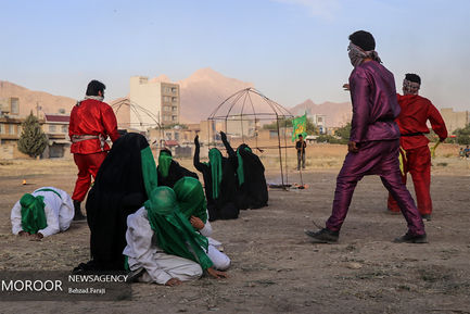 مراسم تعزیه و خیمه سوزی روز عاشورا در کرمانشاه