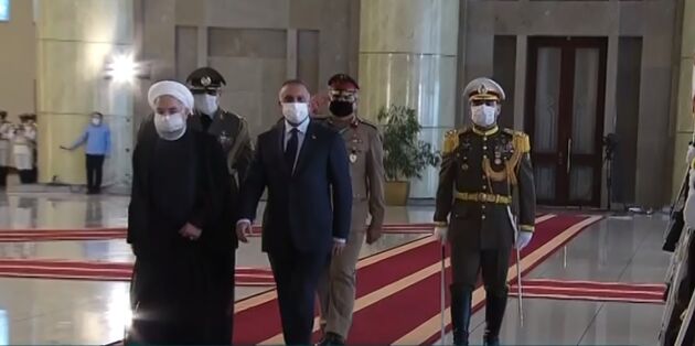 استقبال رسمی روحانی از نخست وزیر عراق