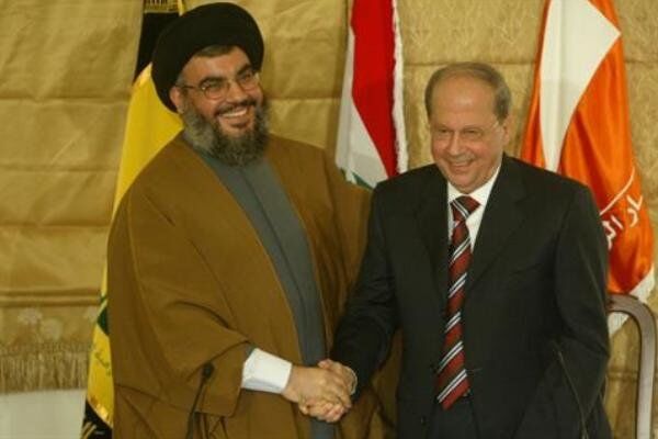 حمایت همه جانبه میشل عون از حزب الله لبنان  