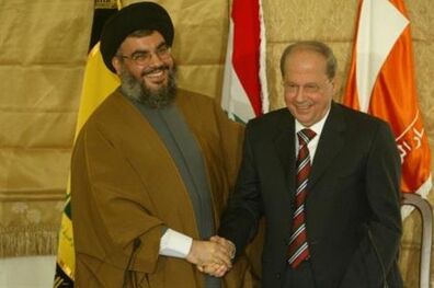 حمایت همه جانبه میشل عون از حزب الله لبنان  