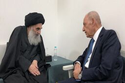 دیدار نبیه بری با حضرت آیت الله سیستانی در نجف