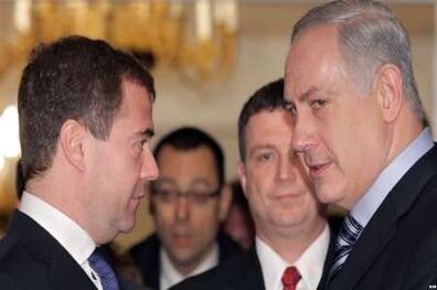مدودیف و نتانیاهو در فلسطین اشغالی مذاکره کردند