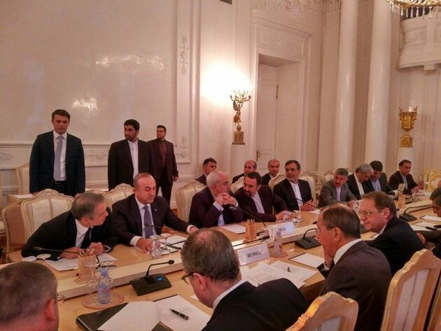 مذاکرات ظریف، لاوروف و چاووش اوغلو در مسکو