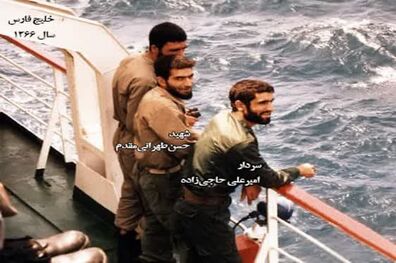 عکس زیرخاکی از شهید موشکی و سردار حاجی‌زاده
