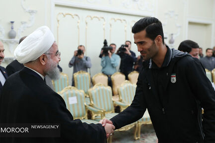 دیدار تیم ملی فوتبال با رییس جمهور