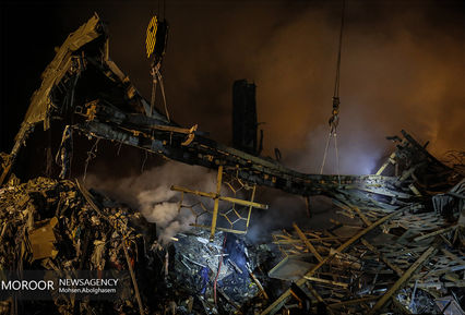 عملیات امداد و نجات بامدادی در ساختمان پلاسکو 