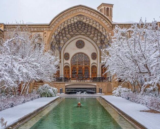 زمستانِ خانه‌ی عامری‌های کاشان+ عکس