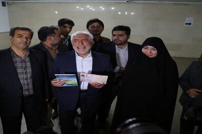 غرضی و همسرش در وزارت کشور +عکس