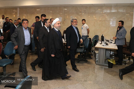بازدید حسن روحانی از ستاد انتخابات کشور